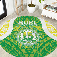 Kuki Independence 2026 Round Carpet Cook Islands 15 Finest Green Version