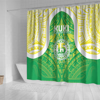 Kuki Independence 2026 Shower Curtain Cook Islands 15 Finest Green Version