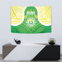 Kuki Independence 2026 Tapestry Cook Islands 15 Finest Green Version