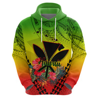 Personalized Hawaii Hoodie Kakau Kanaka Maoli With Hibiscus Flowers LT05 - Polynesian Pride