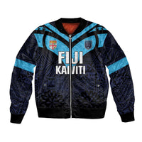 Custom Fiji Kaiviti Rugby Bomber Jacket Fiji Tapa Pattern