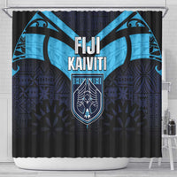Fiji Kaiviti Rugby Shower Curtain Fiji Tapa Pattern