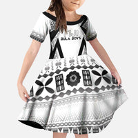 Custom Bula Fiji Football Family Matching Long Sleeve Bodycon Dress and Hawaiian Shirt Go Champions - Polynesian Pride