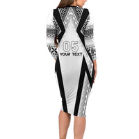 Custom Bula Fiji Football Family Matching Long Sleeve Bodycon Dress and Hawaiian Shirt Go Champions - Polynesian Pride