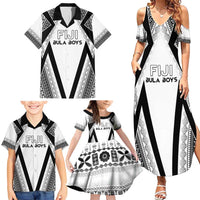 Custom Bula Fiji Football Family Matching Summer Maxi Dress and Hawaiian Shirt Go Champions - Polynesian Pride