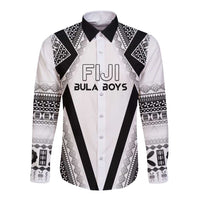 Custom Bula Fiji Football Long Sleeve Button Shirt Go Champions - Polynesian Pride