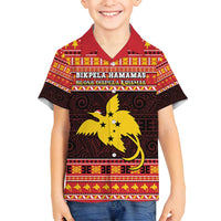 Papua New Guinea Christmas Family Matching Off Shoulder Maxi Dress and Hawaiian Shirt Santa Raggiana