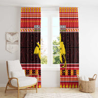Papua New Guinea Christmas Window Curtain Santa Raggiana