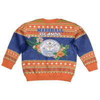 Marshall Islands Christmas Kid Ugly Christmas Sweater Marshallese Seal Meddi Kirijmoj LT05 - Polynesian Pride