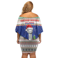 Northern Mariana Islands Christmas Off Shoulder Short Dress Poinsettia Filis Pasgua