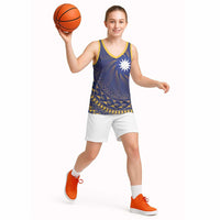 Nauru Angam Day Basketball Jersey Polynesian Tribal Pattern Unique Style - Polynesian Pride