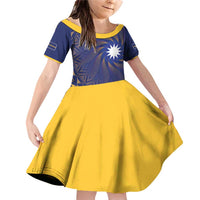 Nauru Angam Day Family Matching Off Shoulder Short Dress and Hawaiian Shirt Polynesian Tribal Pattern Unique Style - Polynesian Pride