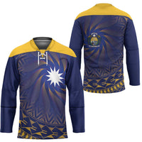 Nauru Angam Day Hockey Jersey Polynesian Tribal Pattern Unique Style - Polynesian Pride