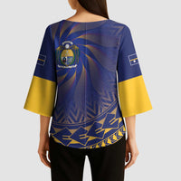 Nauru Angam Day Kimono Sleeve Blouse Polynesian Tribal Pattern Unique Style - Polynesian Pride