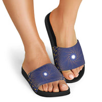 Nauru Angam Day Slide Sandals Polynesian Tribal Pattern Unique Style - Polynesian Pride