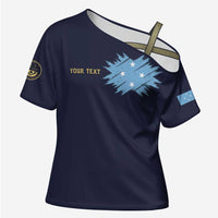 Personalised Federated States Of Micronesia Cross Shoulder Shirt FSM Passport - Polynesian Pride