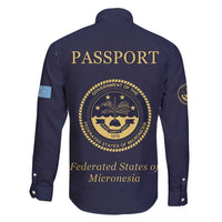 Personalised Federated States Of Micronesia Family Matching Long Sleeve Bodycon Dress and Hawaiian Shirt FSM Passport - Polynesian Pride