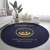 Federated States Of Micronesia Round Carpet FSM Passport - Polynesian Pride