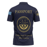 Personalised Federated States Of Micronesia Zipper Polo Shirt FSM Passport LT05 - Polynesian Pride