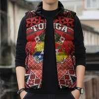 Personalised Tonga Constitution Day Sleeveless Puffer Jacket 150 Years Jubilee - Polynesian Pride
