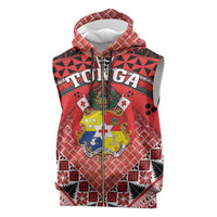 Personalised Tonga Constitution Day Sleeveless Zip Hoodie 150 Years Jubilee - Polynesian Pride