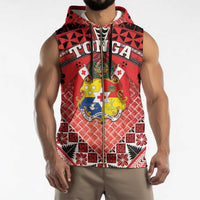Personalised Tonga Constitution Day Sleeveless Zip Hoodie 150 Years Jubilee - Polynesian Pride