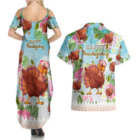 Hawaii Thanksgiving Couples Matching Summer Maxi Dress and Hawaiian Shirt Funny Turkey Dabbing Dance LT05 - Polynesian Pride