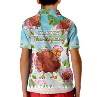 Hawaii Thanksgiving Kid Polo Shirt Funny Turkey Dabbing Dance LT05 - Polynesian Pride