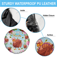 Hawaii Thanksgiving Spare Tire Cover Funny Turkey Dabbing Dance LT05 - Polynesian Pride