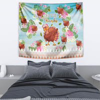 Hawaii Thanksgiving Tapestry Funny Turkey Dabbing Dance LT05 - Polynesian Pride