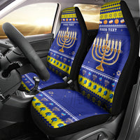 Personalised Polynesia Christmukkah Car Seat Cover Menorah With Polynesian Tribal Pattern LT05 - Polynesian Pride