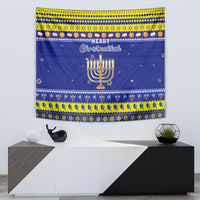 Polynesia Christmukkah Tapestry Menorah With Polynesian Tribal Pattern LT05 - Polynesian Pride