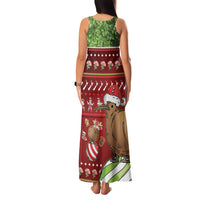 New Zealand Kiwi Christmas Family Matching Tank Maxi Dress and Hawaiian Shirt Paua Shell Glitter Green LT05 - Polynesian Pride