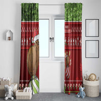 New Zealand Kiwi Christmas Window Curtain Paua Shell Glitter Green