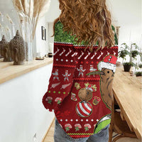 New Zealand Kiwi Christmas Women Casual Shirt Paua Shell Glitter Green LT05 - Polynesian Pride