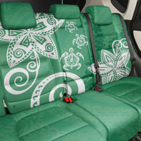 Polynesia Back Car Seat Cover Green Tribal Turtle Floral Pattern