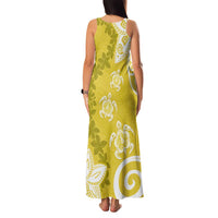Polynesia Family Matching Tank Maxi Dress and Hawaiian Shirt Yellow Tribal Turtle Floral Pattern LT05 - Polynesian Pride