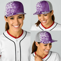 Polynesia Baseball Net Cap Purple Tribal Turtle Floral Pattern LT05 - Polynesian Pride