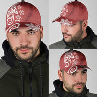 Polynesia Classic Cap Red Tribal Turtle Floral Pattern - Polynesian Pride