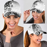 Polynesia Classic Cap White Tribal Turtle Floral Pattern LT05 - Polynesian Pride