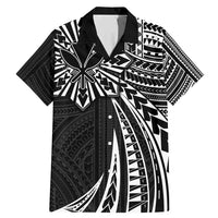 Hawaii And Philippines Family Matching Mermaid Dress and Hawaiian Shirt Kanaka Maoli With Tribal Sun Together Black