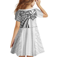 Hawaii And Philippines Family Matching Off Shoulder Short Dress and Hawaiian Shirt Kanaka Maoli With Tribal Sun Together White LT05 - Polynesian Pride