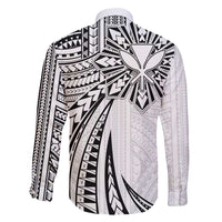 Hawaii And Philippines Family Matching Off Shoulder Short Dress and Hawaiian Shirt Kanaka Maoli With Tribal Sun Together White LT05 - Polynesian Pride
