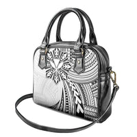 Hawaii And Philippines Shoulder Handbag Kanaka Maoli With Tribal Sun Together White