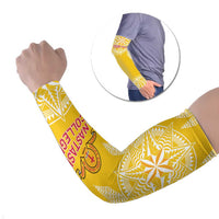 Personalised Anastasis College Arm Sleeves Tonga Ngatu Pattern - Polynesian Pride