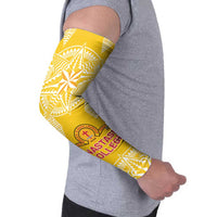 Personalised Anastasis College Arm Sleeves Tonga Ngatu Pattern - Polynesian Pride