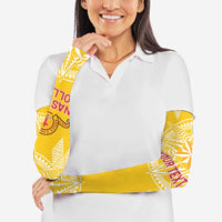 Personalised Anastasis College Arm Sleeves Tonga Ngatu Pattern - Polynesian Pride