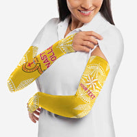 Personalised Anastasis College Arm Sleeves Tonga Ngatu Pattern - Polynesian Pride