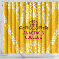 Anastasis College Shower Curtain Tonga Ngatu Pattern LT05 - Polynesian Pride