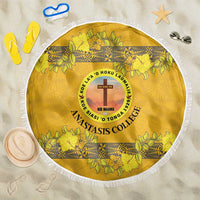 Tonga Anastasis College Beach Blanket Tongan Ngatu Kupesi Pattern - Polynesian Pride